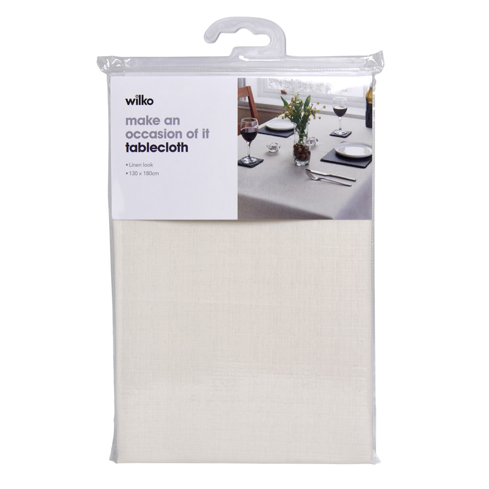 Wilko Tablecloth 130 x 180cm Cream Wilko