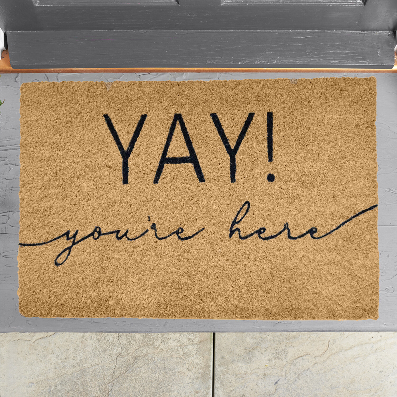 Printed Slogan Coir Mat Image 4