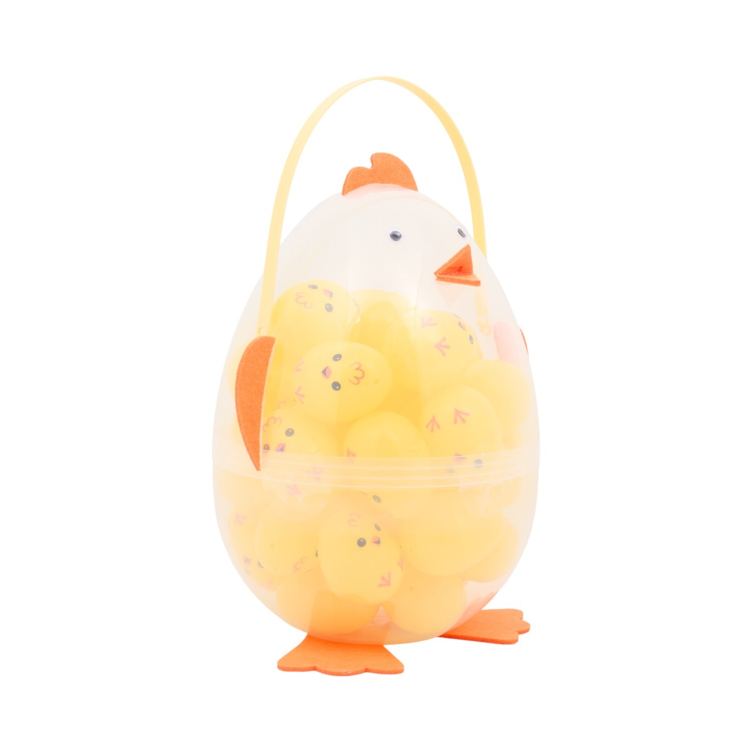 Pack of 36 Fillable Chick Eggs Yellow Image 2