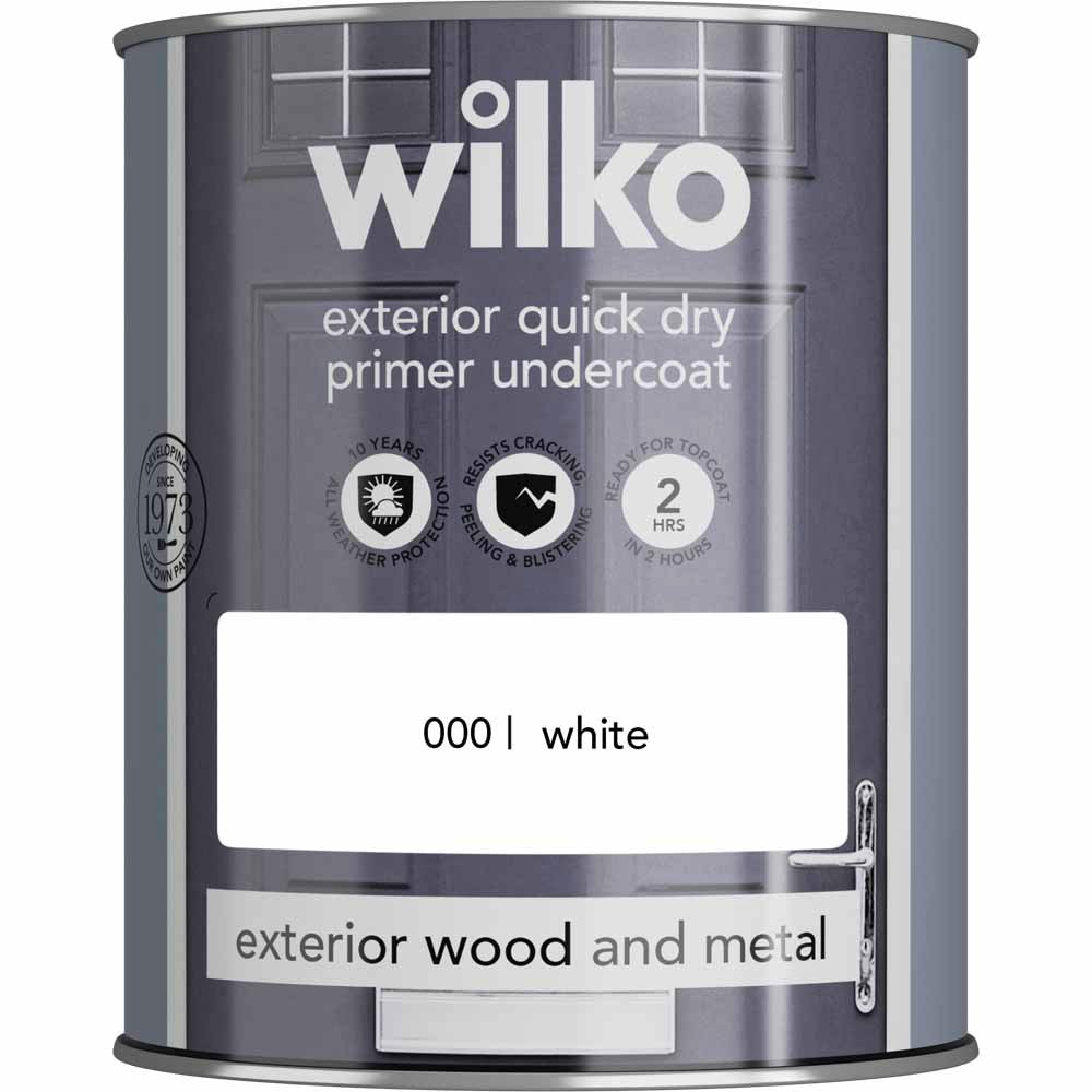 Wilko Quick Dry Wood and Metal White Primer and Undercoat 750ml Image 2