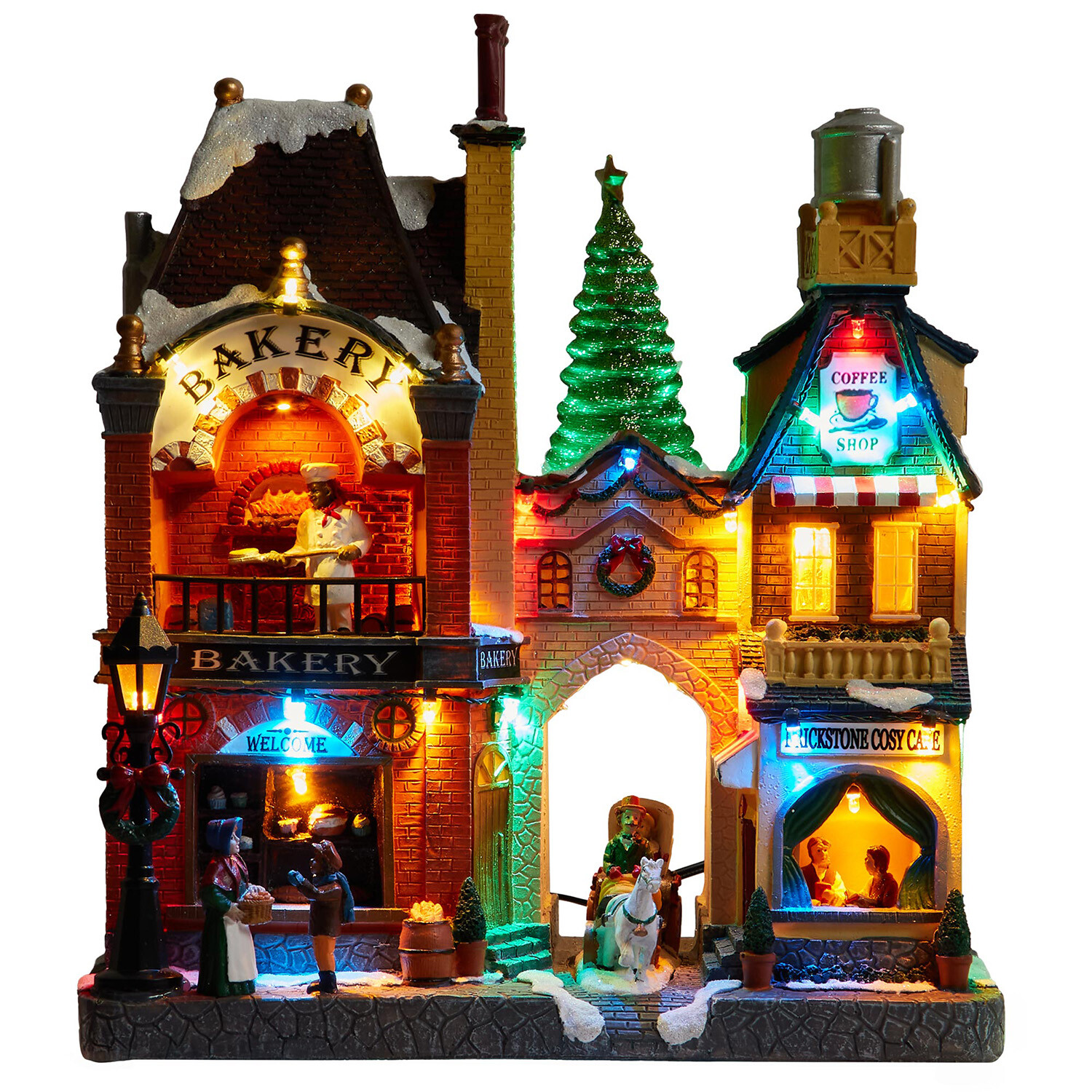 Christmas LED Musical Bakery Village Image 2