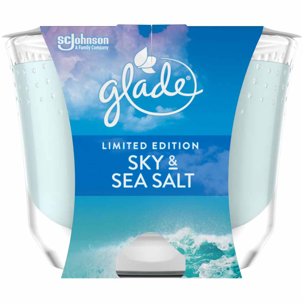 Glade Large Candle Sky and Sea Salt Air Freshener 224g Wilko