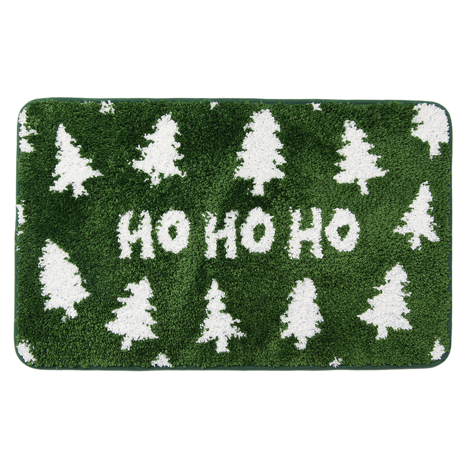 Ho Ho Ho Bath Mat - Green Image 1