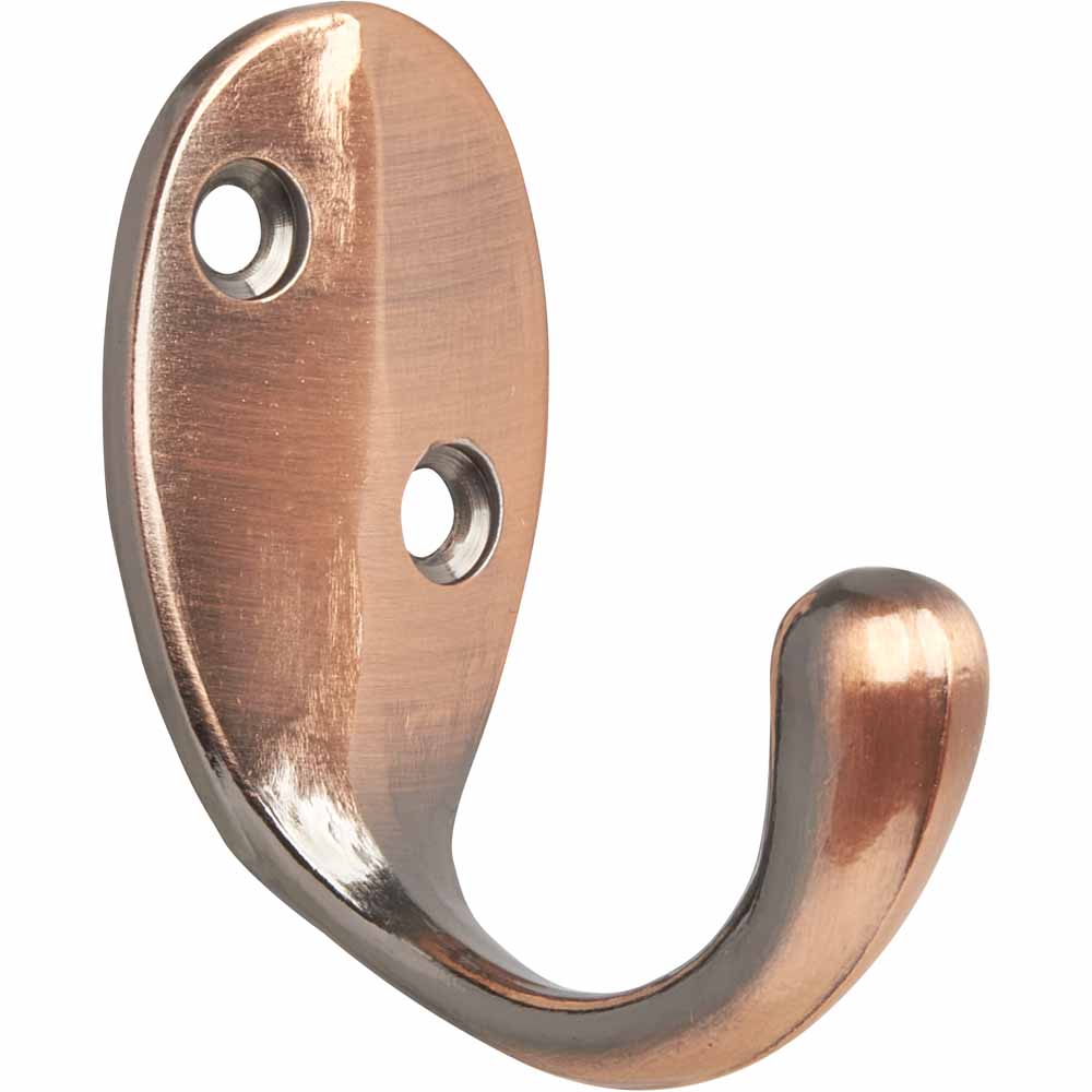 Wilko Zinc Rose Gold Robe Hook Image