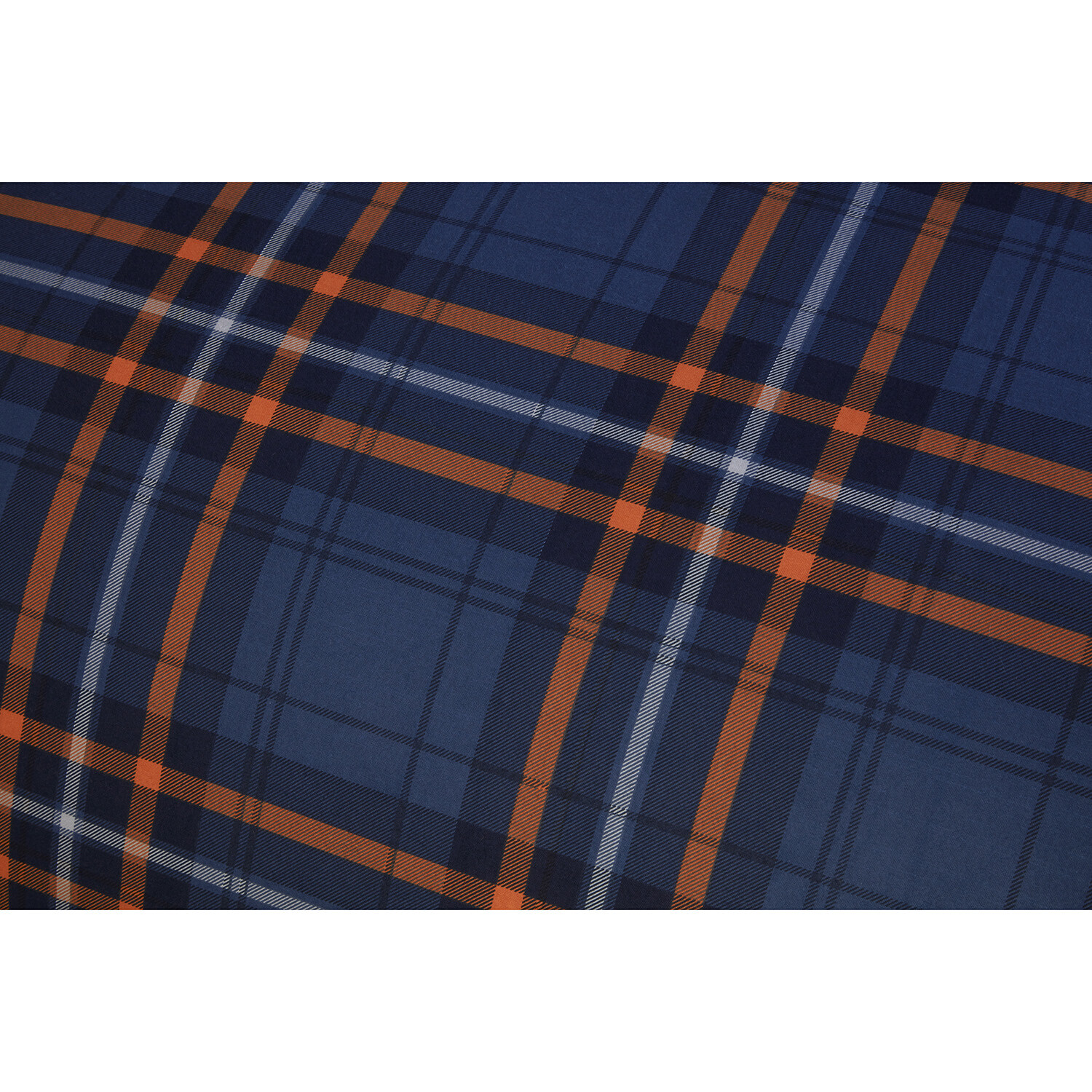 Harrison Check Duvet Cover and Pillowcase Set - Navy / Superking Image 5