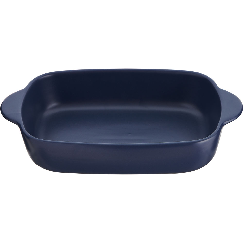 Wilko 27cm Blue Stoneware Rectangular Baking Dish Image 2