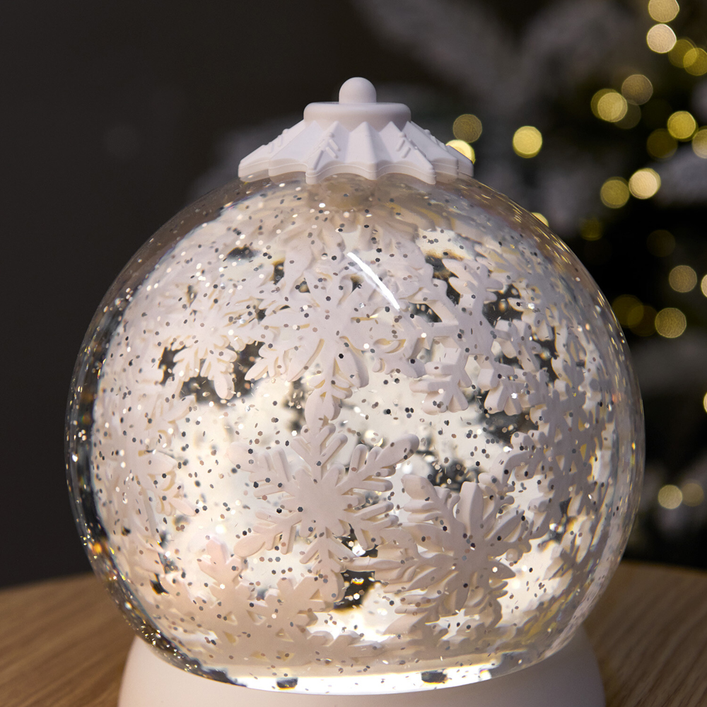 Snowflake Glitter Spinner White Image 4