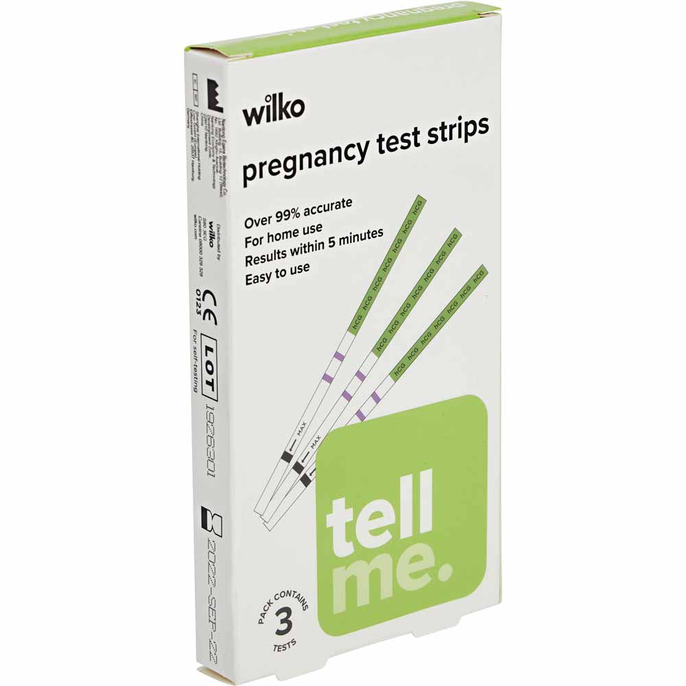Wilko Pregnancy Test Strips 3 pack Image 3