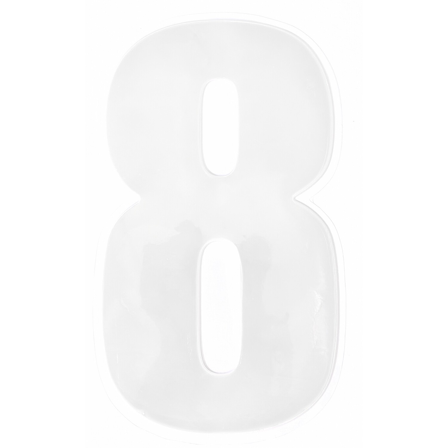 High Visibility Reflective Wheelie Bin Number White 8 Image 2