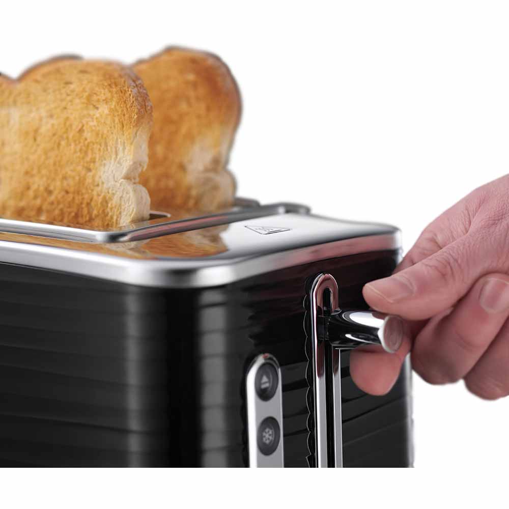 Russel Hobbs Black Inspire 2 Slice Toaster Wilko