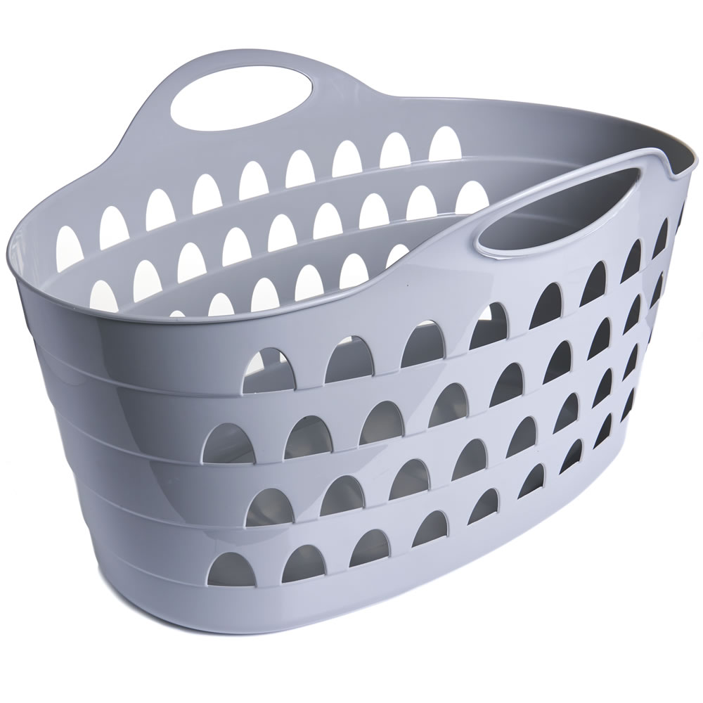 Wilko Grey Hipster Laundry Basket 60L Image