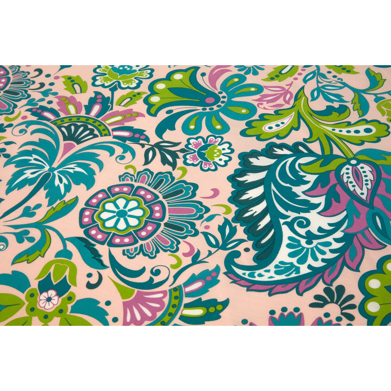 Oriana Paisley Duvet Cover and Pillowcase Set - Teal / Double Image 5