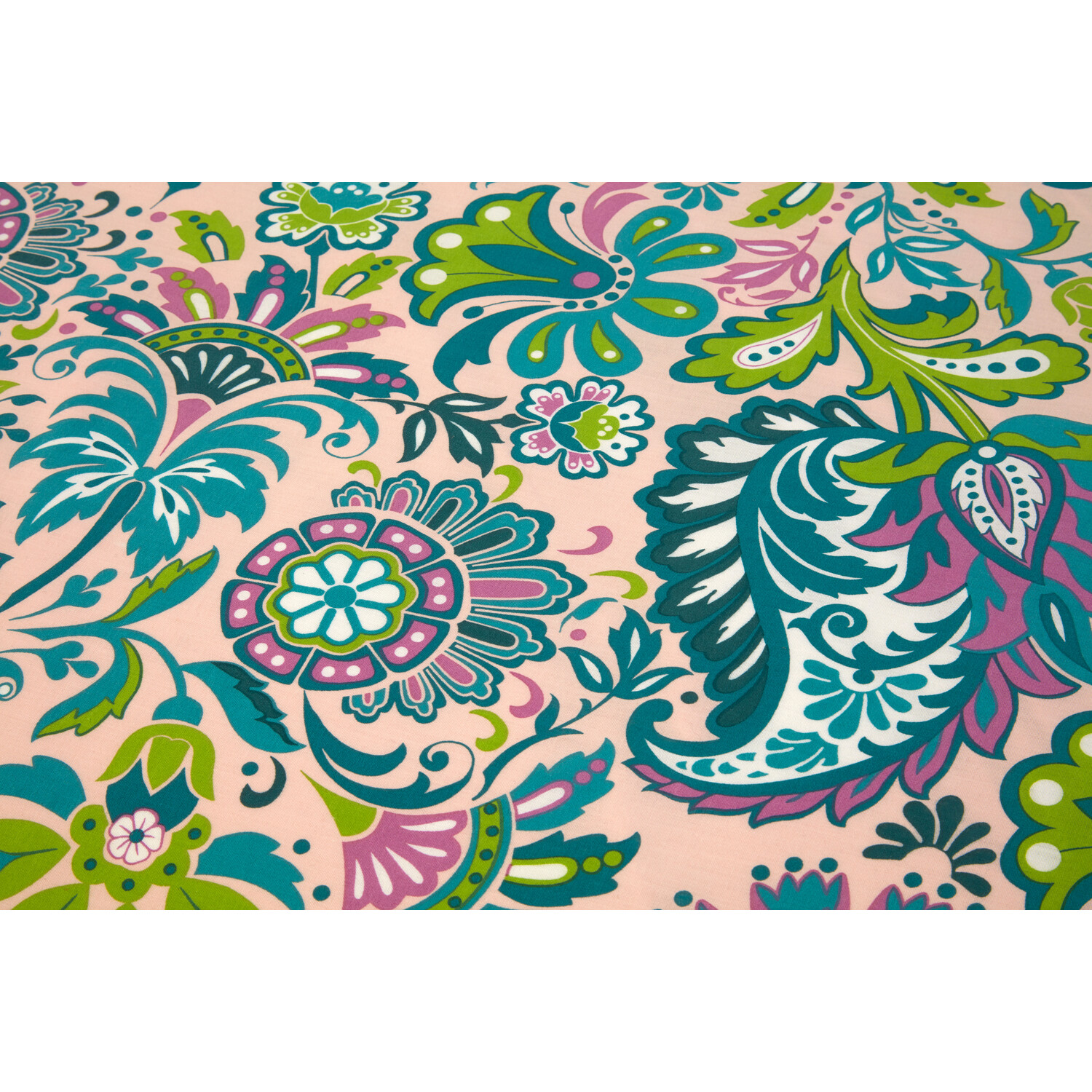 Oriana Paisley Duvet Cover and Pillowcase Set - Teal / Single Image 5