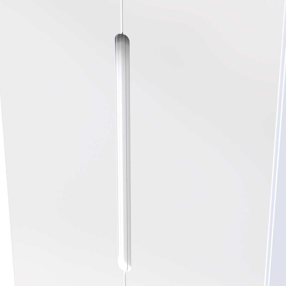 Crowndale Milan 2 Door Gloss White Tall Double Wardrobe Image 5