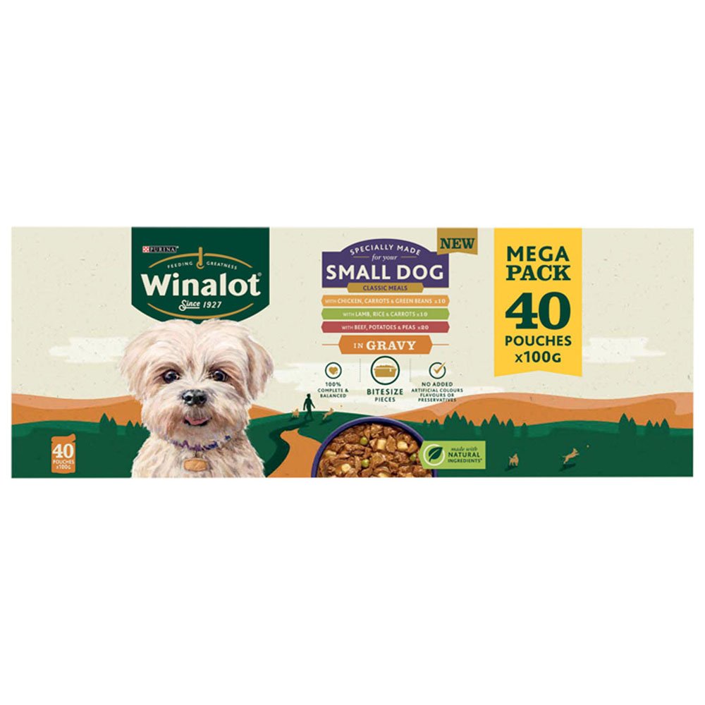 Winalot Mixed in Gravy Small Dog Food Pouches 40 x 100g Image 3