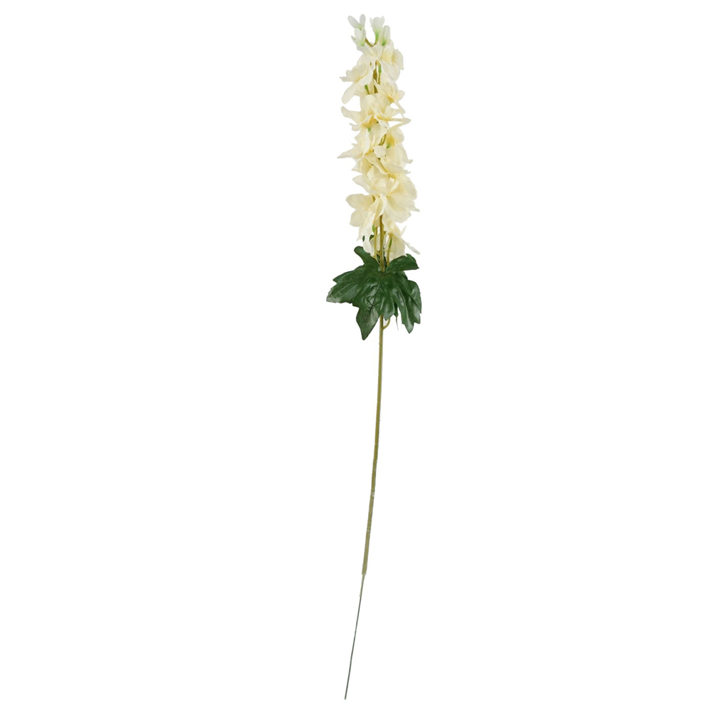 Leaf Cream Delphinium Single Stem Artificial Flower 2.5ft 6 Pack Image 2