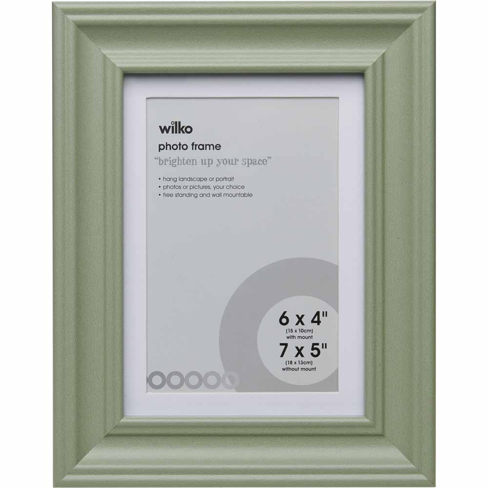 Wilko Vintage Sage Green Photo Frame 7 x 5in Wilko