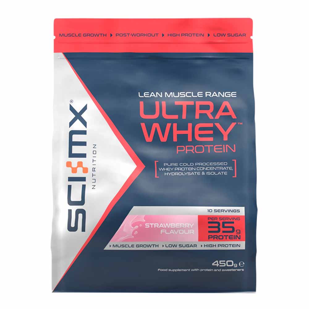 Sci-Mx Ultra Whey Protein Strawberry 450g Image 1