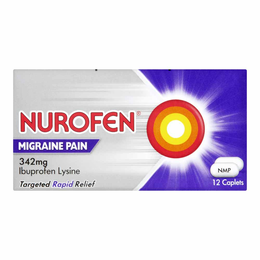 Nurofen Migraine Pain Caplets 12 pack Image