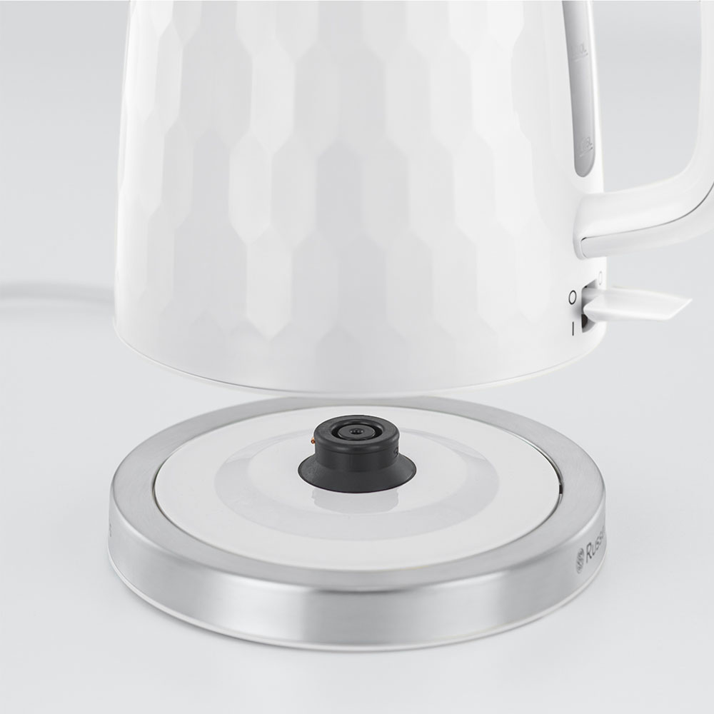 Russell Hobbs White Honeycomb Kettle Image 4