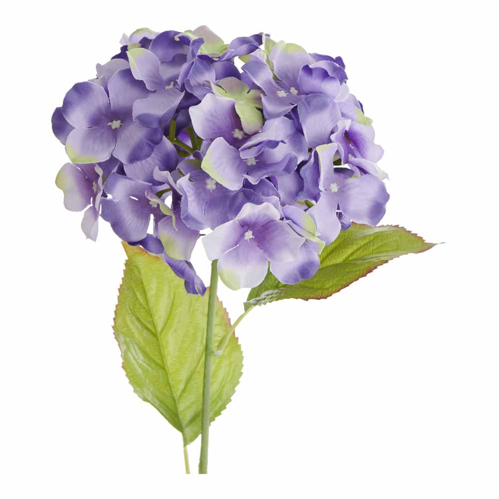Wilko Hydrangea Lilac Blue Single Stem Image 1