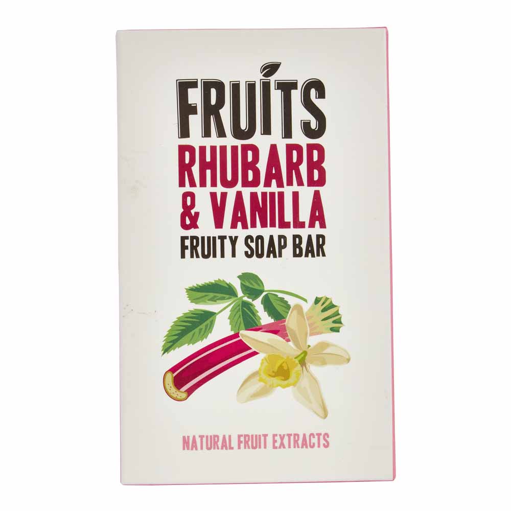 Fruit Soap Bar Rhubarb & Vanilla 200g Image 2