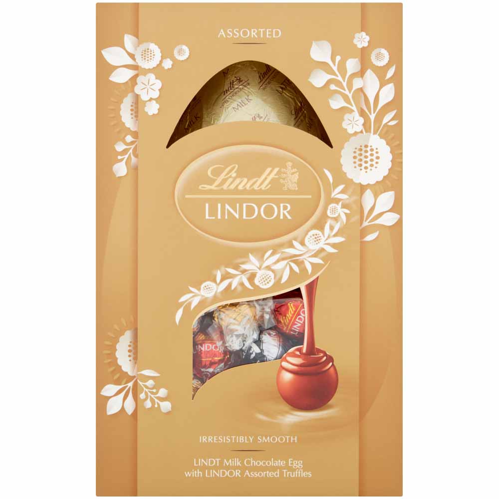 Lindor Milk Chocolate Easter Egg with Assorted Truffles 260g Image 1