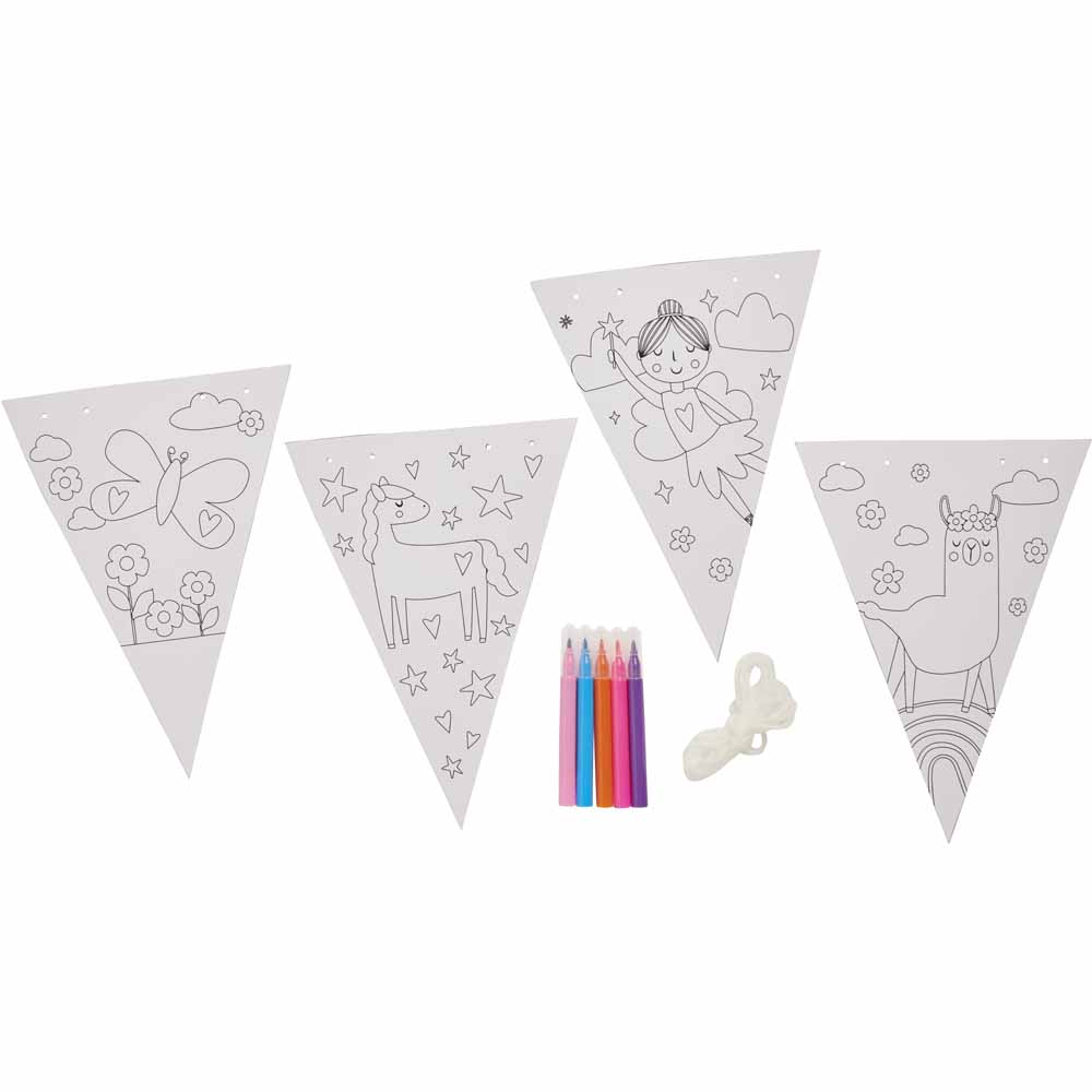 Wilko Colour Your Own Bunting Image 2