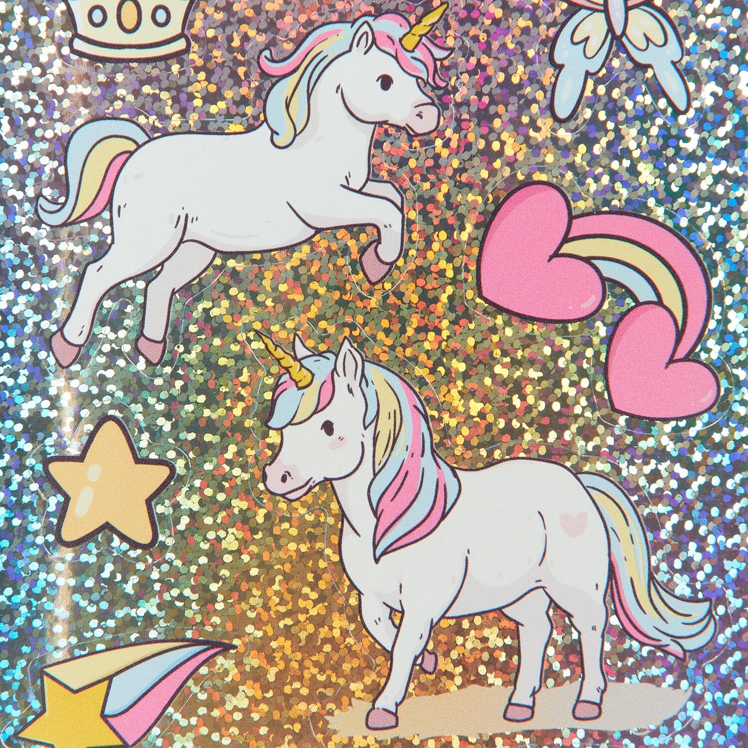 Unicorn Glitter Stickers - Multicolour Image 5