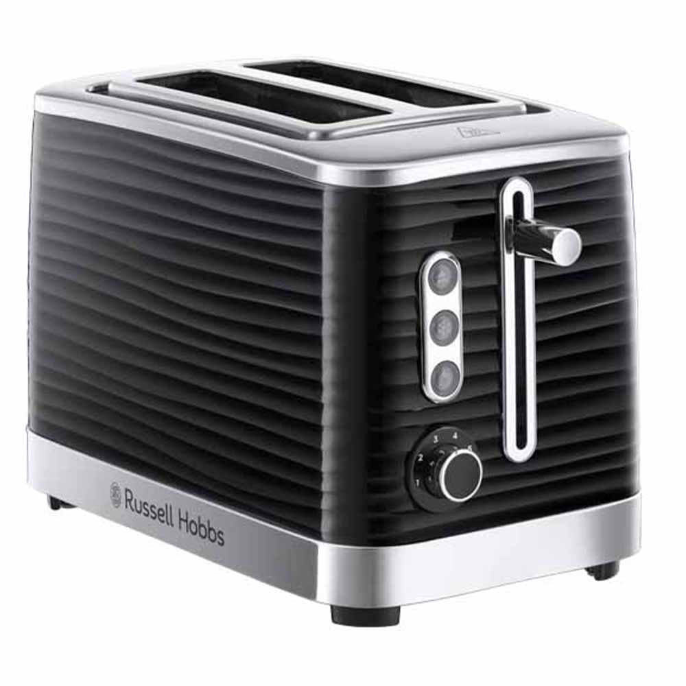 Russel Hobbs Black Inspire 2 Slice Toaster Image 1