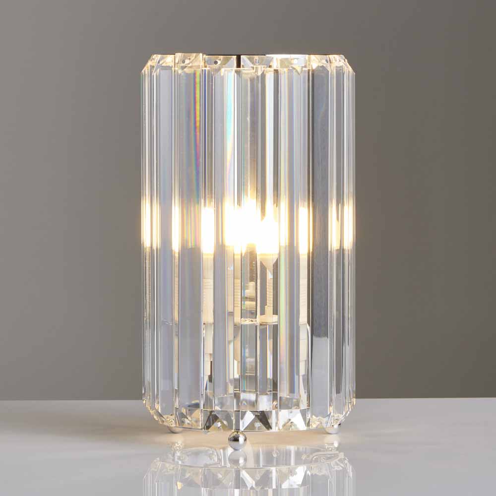 Wilko Clear Acrylic Table Lamp Image 2
