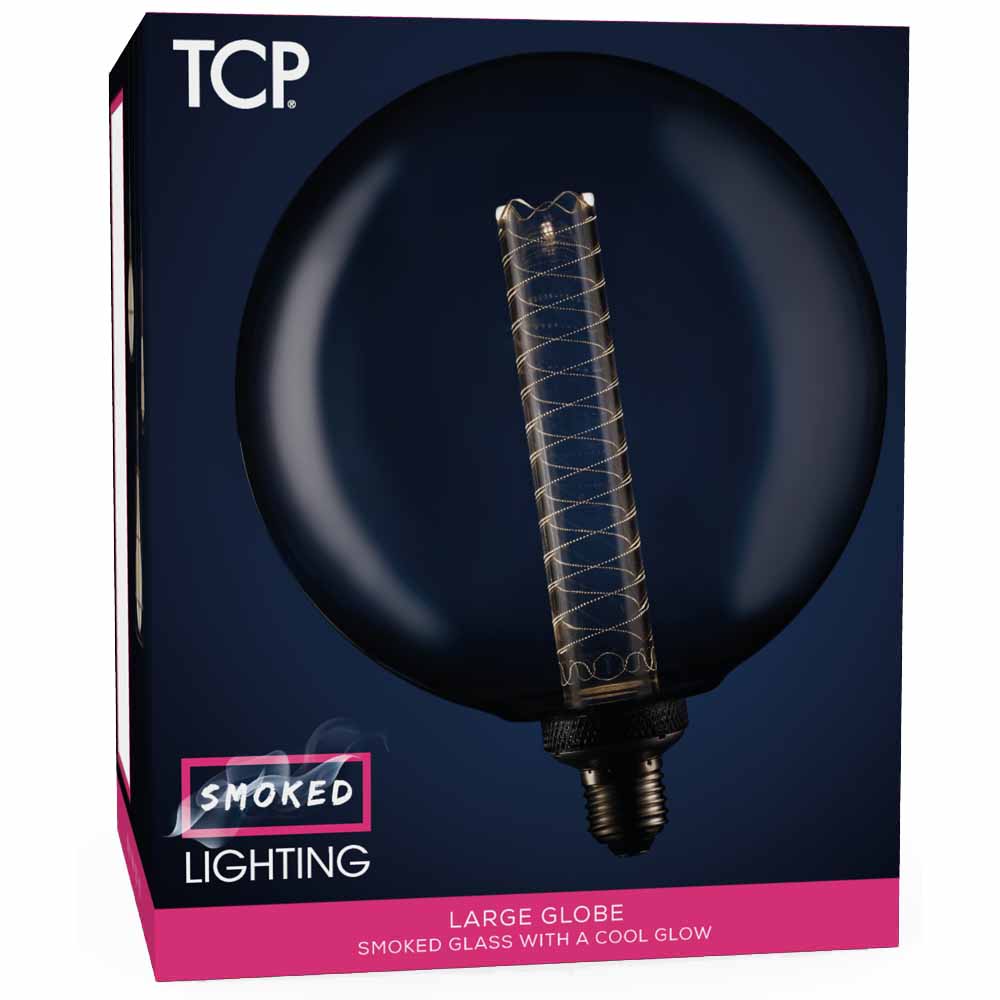 TCP 1 pack Screw E27/ES 60lm LED Decorative Smokey Globe Light Bulb Non Dimmable Image 1