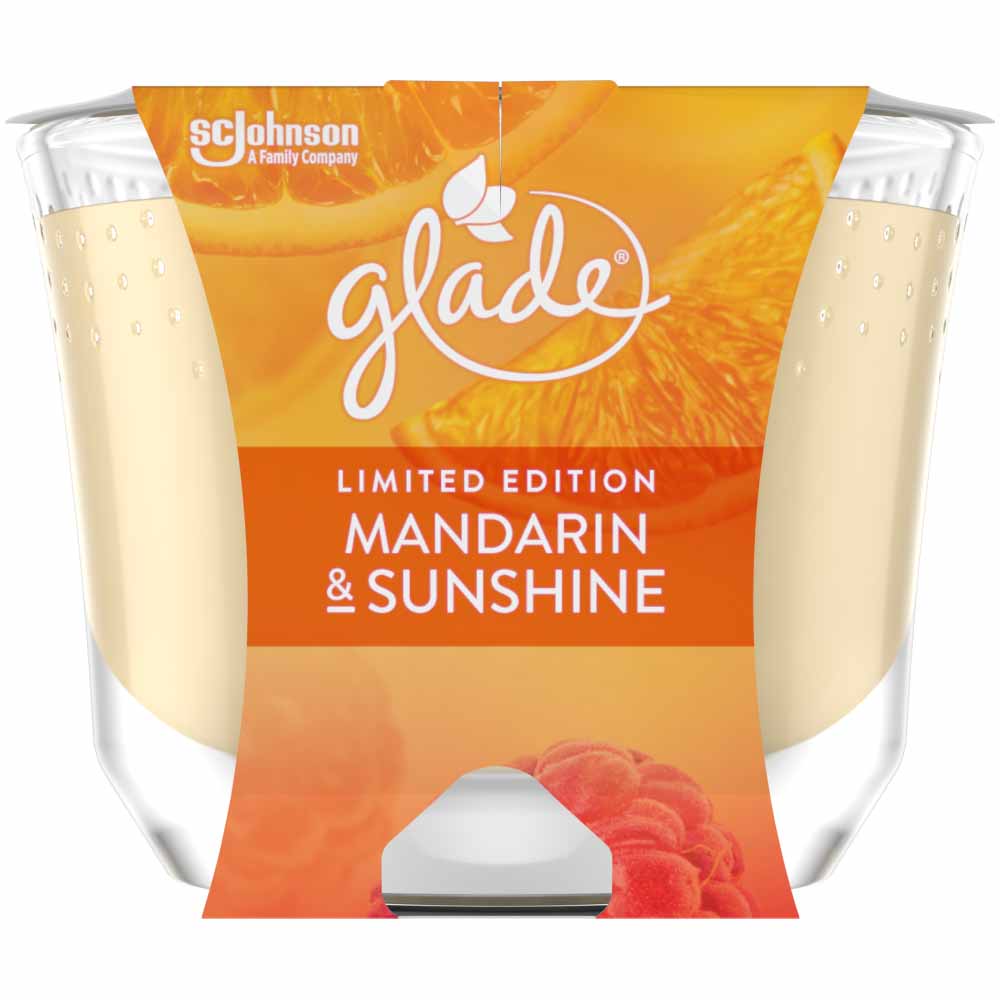 Glade Large Candle Mandarin and Sunshine Air Freshener 224g Image 2