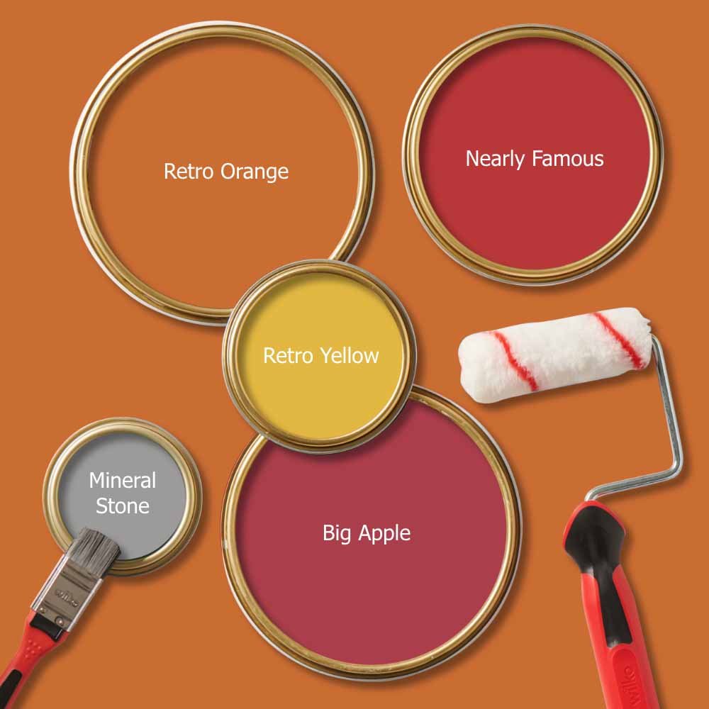 Wilko Tough & Washable Retro Orange Matt Emulsion Paint 2.5L Image 6