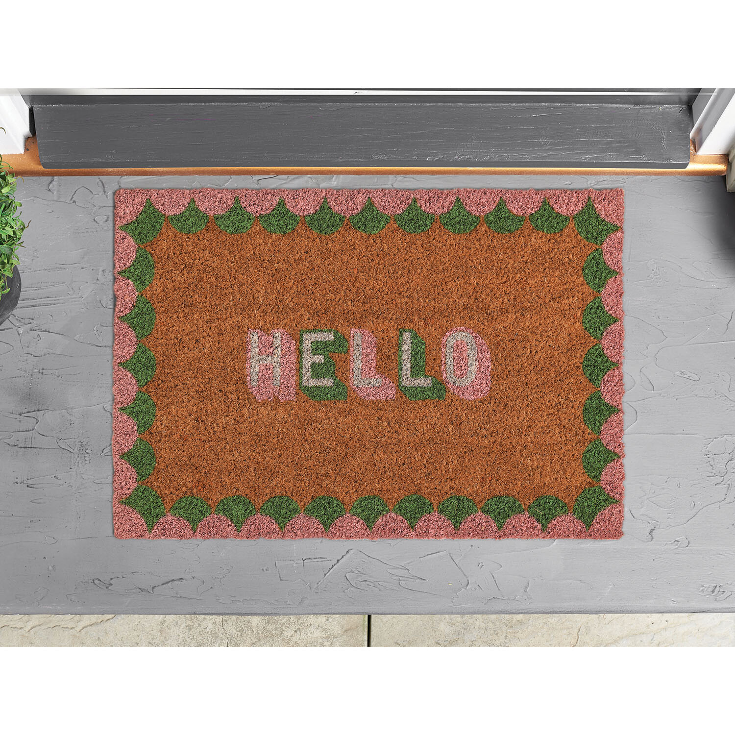 Decorative Printed Coir Mat - Brown Image 3