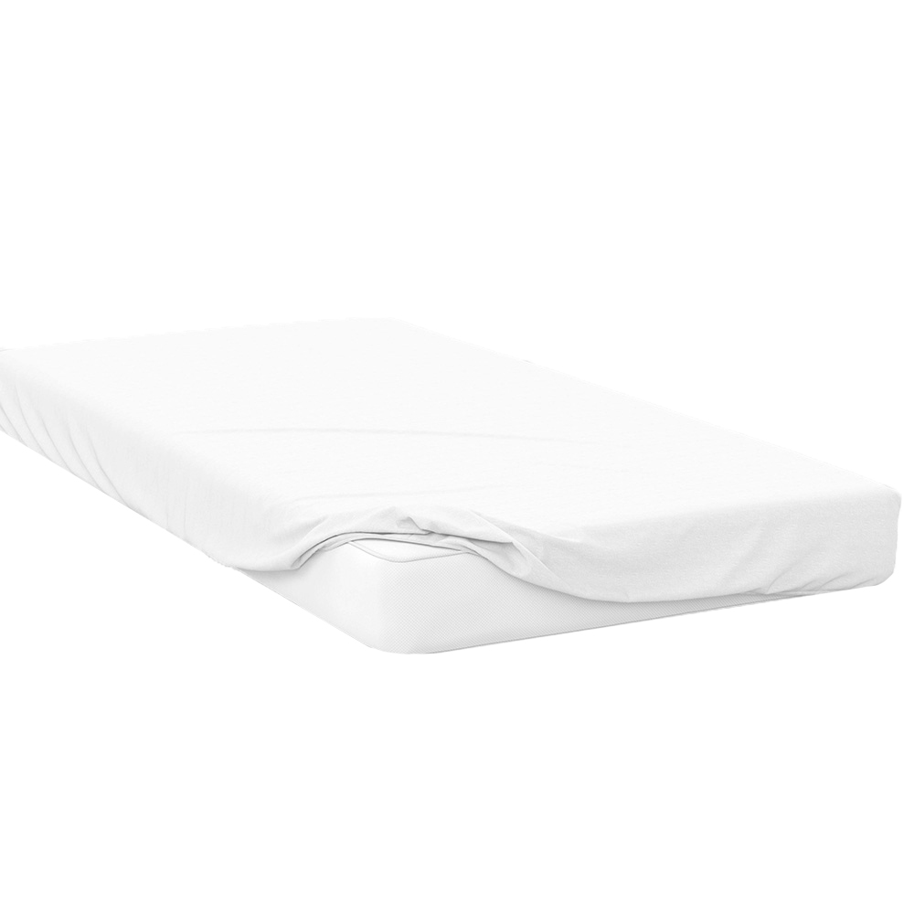 Serene Small Single White Fitted Bed Sheet Image 1