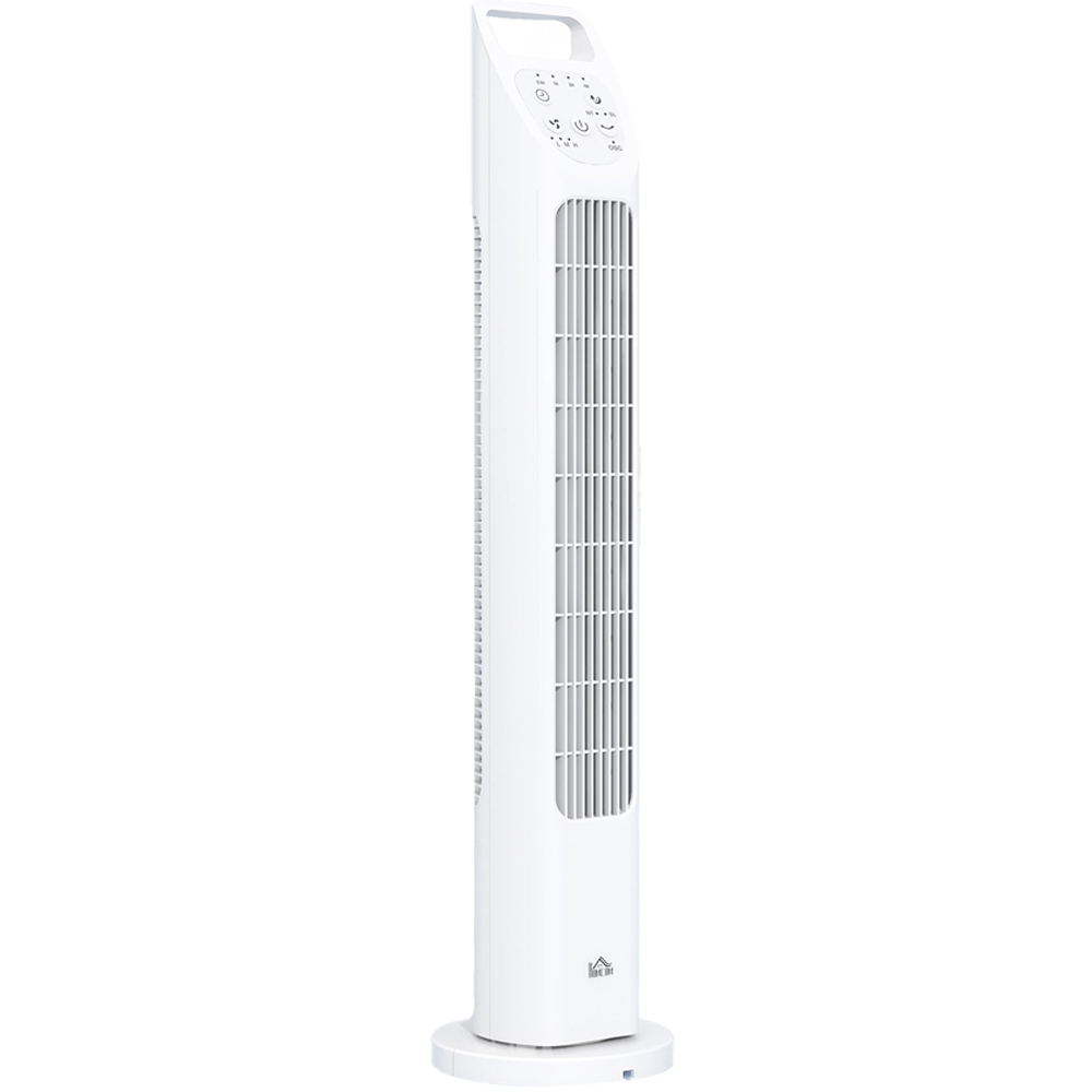 HOMCOM White Oscillating Tower Fan Floor Fan with Timer Image 1