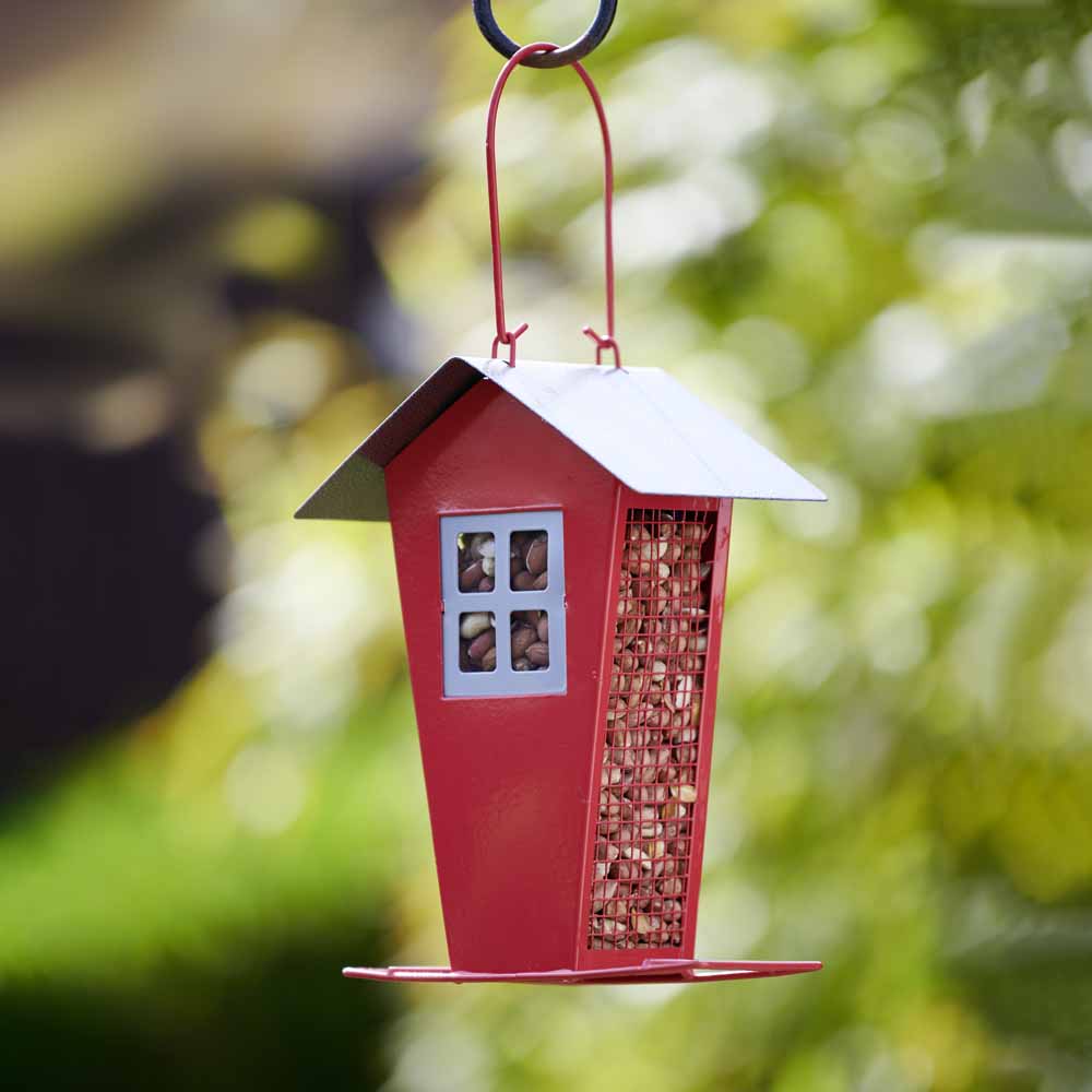 Wilko Metal House Wild Bird Seed and Nut Feeder Wilko