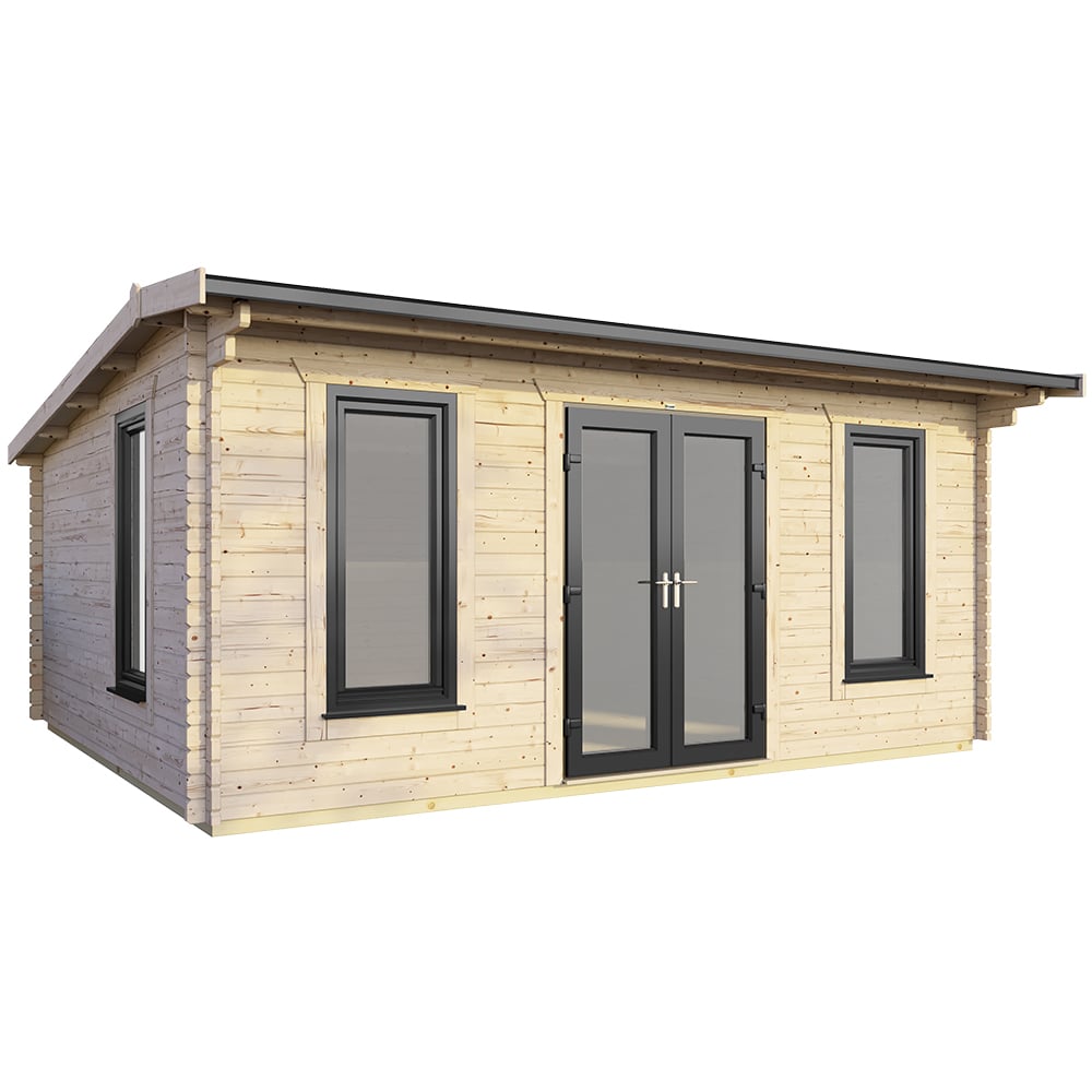 Power Sheds 18 x 12ft Centre Double Door Apex Log Cabin Image 1