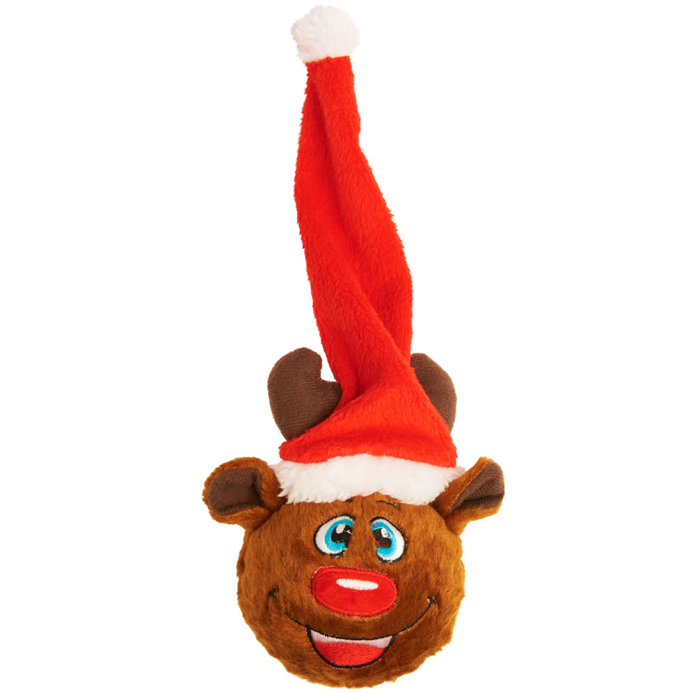 Wilko Christmas Squeaky Heads Dog Toy Image 2