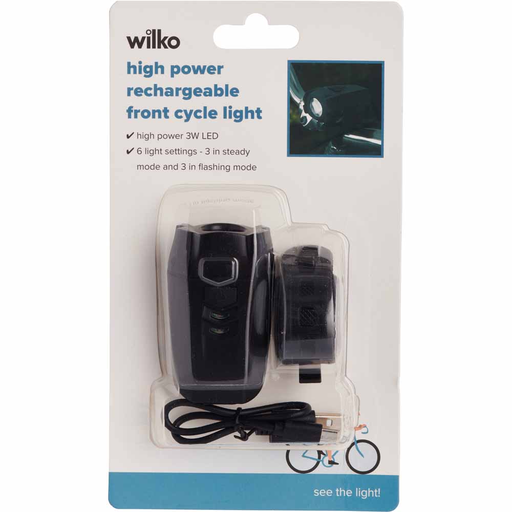 Wilko HighPower Rechargeable Front Light Image 3
