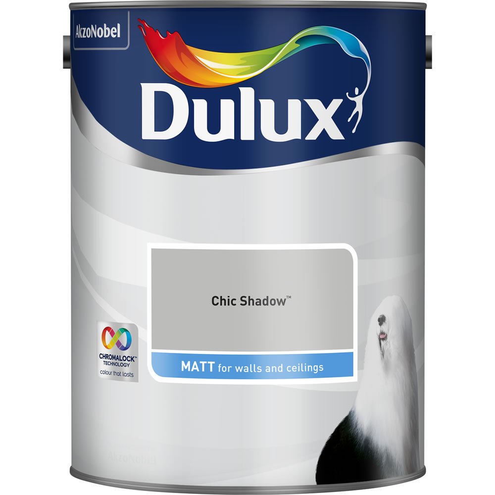 Dulux Walls & Ceilings Chic Shadow Matt Emulsion Paint 5L Image 2