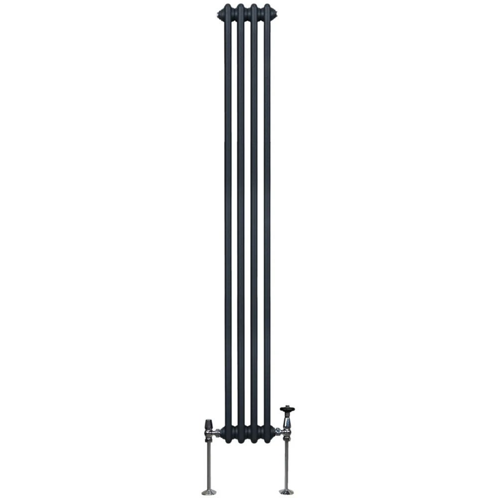 Monster Shop 2121 BTU Anthracite Grey Traditional 2 Column Radiator 1800 x 202mm Image 1