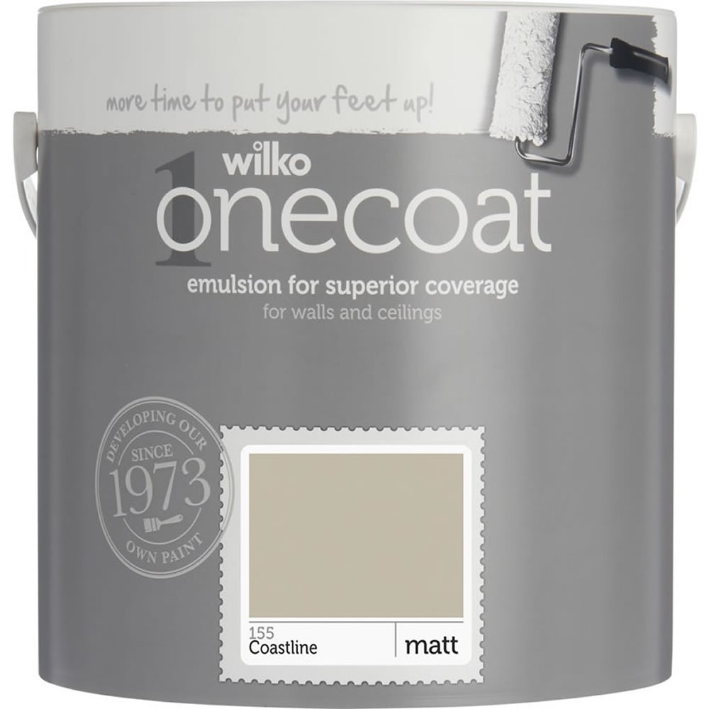 Wilko One Coat Coastline Matt Emulsion Paint 2.5L Image 1