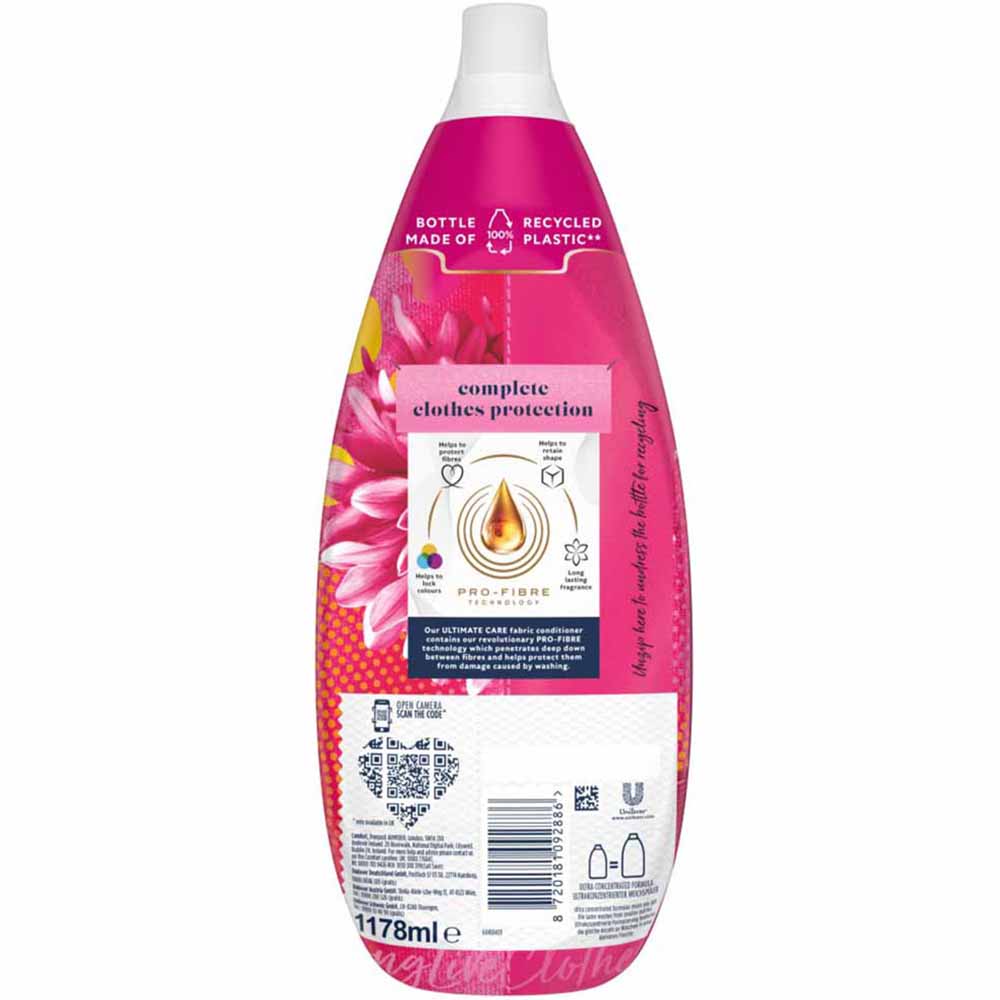 Comfort Ultimate Care Fuchsia Passion Fabric Conditioner 78 Washes Case of 6 x 1.178L Image 3