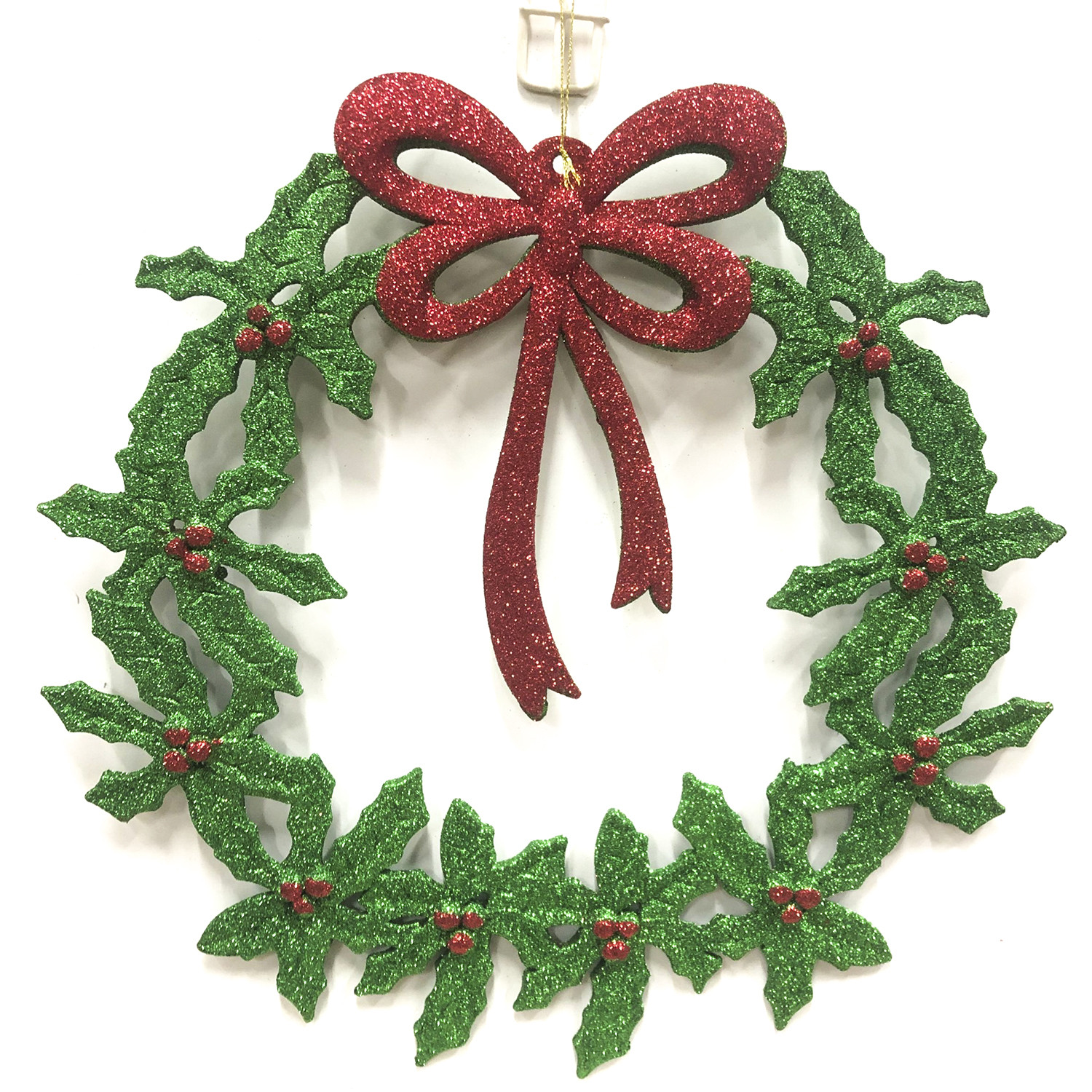 Hanging Holly Wreath Image