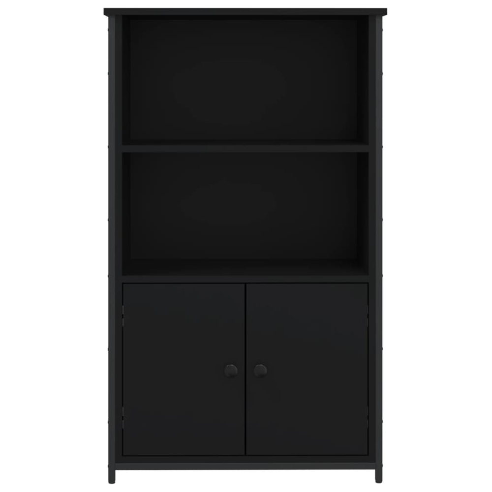 vidaXL 2 Door 2 Shelf Black Highboard Image 5