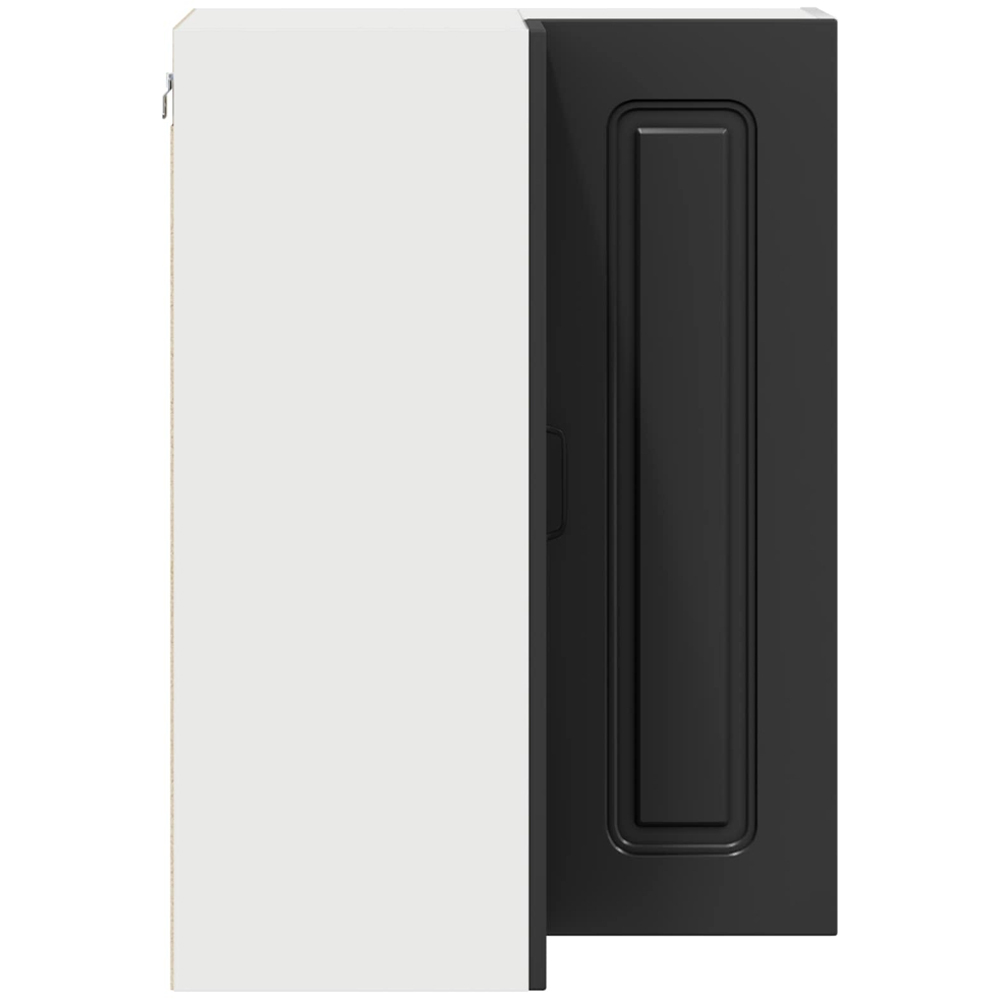 vidaXL 2 Door Black Kitchen Wall Corner Cabinet Image 6