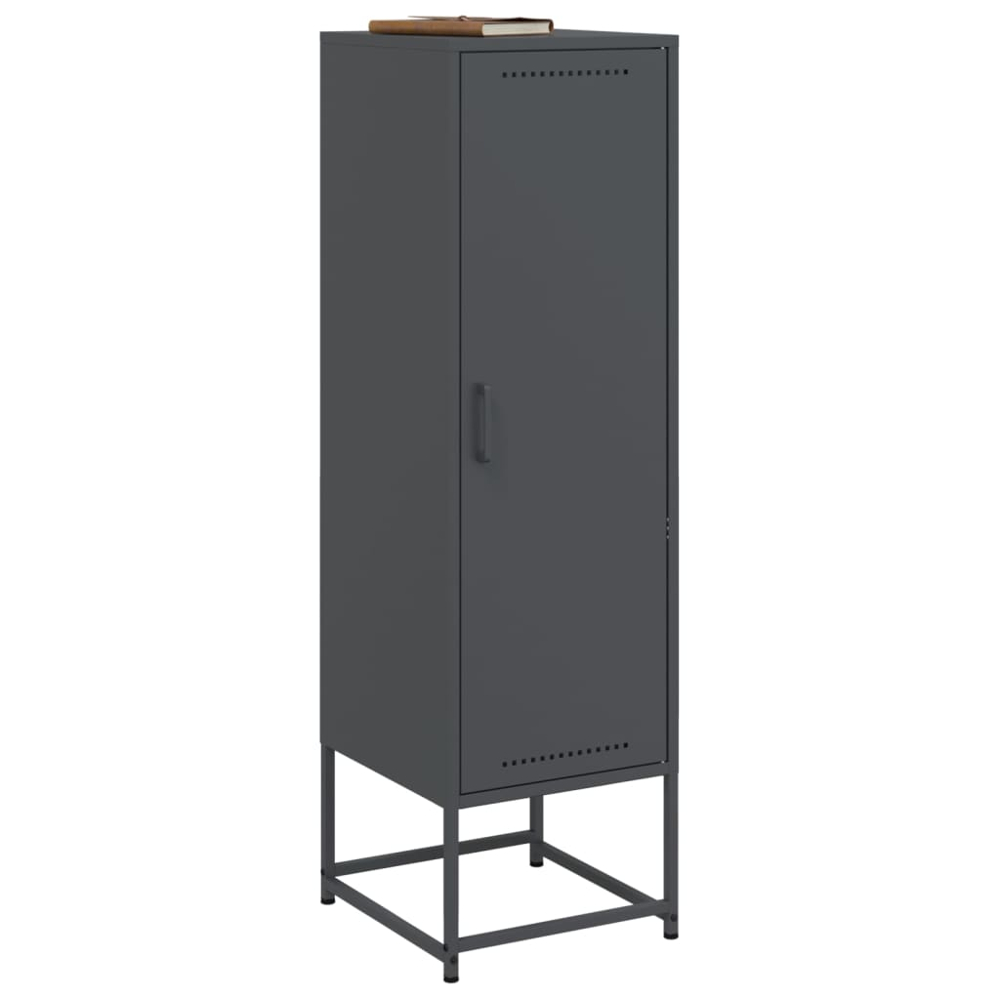 vidaXL Single Door Anthracite Steel Highboard Image 4