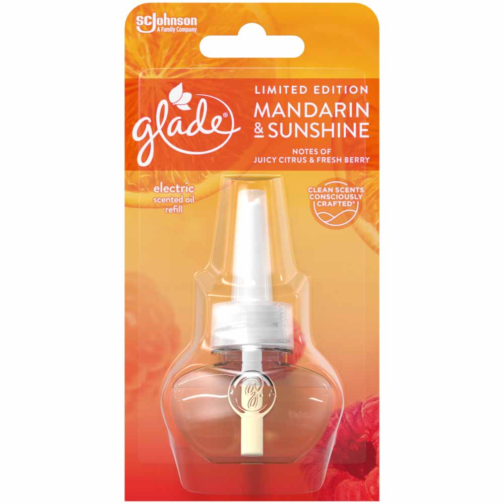 Glade Electric Refill Mandarin and Sunshine Scented Oil Plug-in 20ml  - wilko